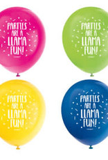 Llama Birthday Latex Balloons-11"