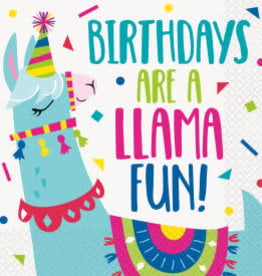 Llama Birthday Luncheon Napkins