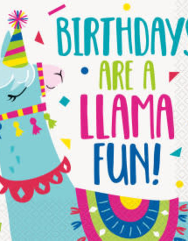 Llama Birthday Luncheon Napkins