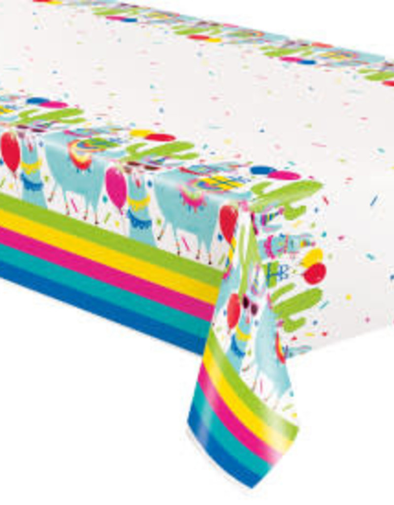 Llama Birthday Table Cover