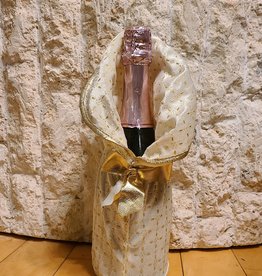 Decorative Wine Bottle Gift Cover - Gold/Silver