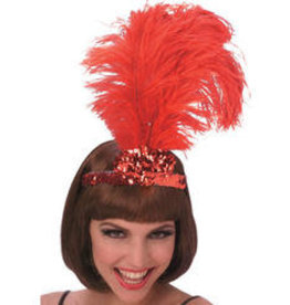 FEATHER CAN-CAN TIARA RED