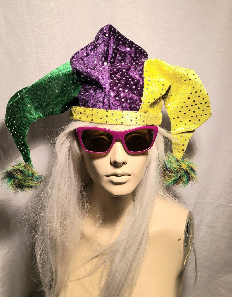 Jester Hat - Purple, Yellow and Green - Mardi Gras