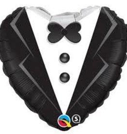 Qualatex 18" Tuxedo Heart (FLAT)