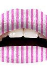 3 PK BONBON! TEMP LIP TATTOOS (PINK STRIPES)