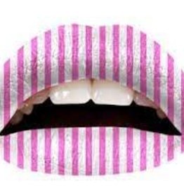 3 PK BONBON! TEMP LIP TATTOOS (PINK STRIPES)