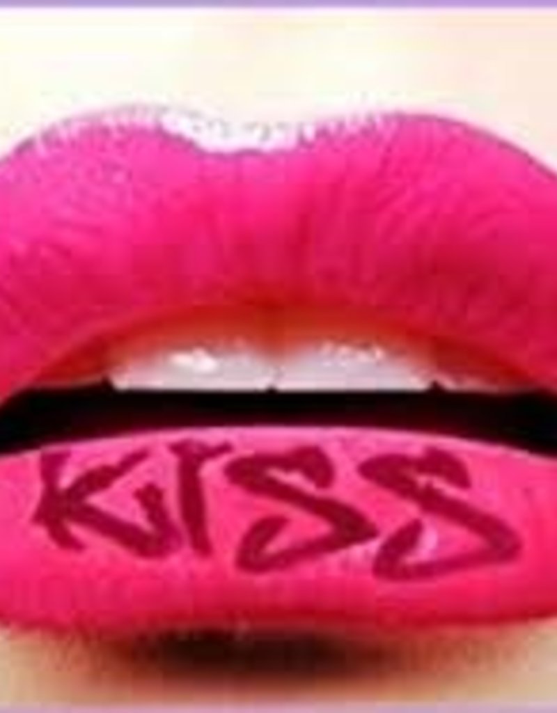 3 PK BONBON! TEMP LIP TATTOOS (PINK "kiss")