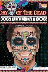 DAY OF DEAD TATTOO FACE-MALE