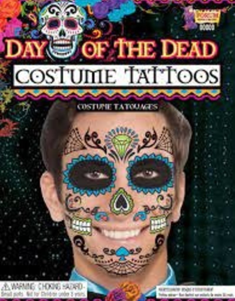 DAY OF DEAD TATTOO FACE-MALE