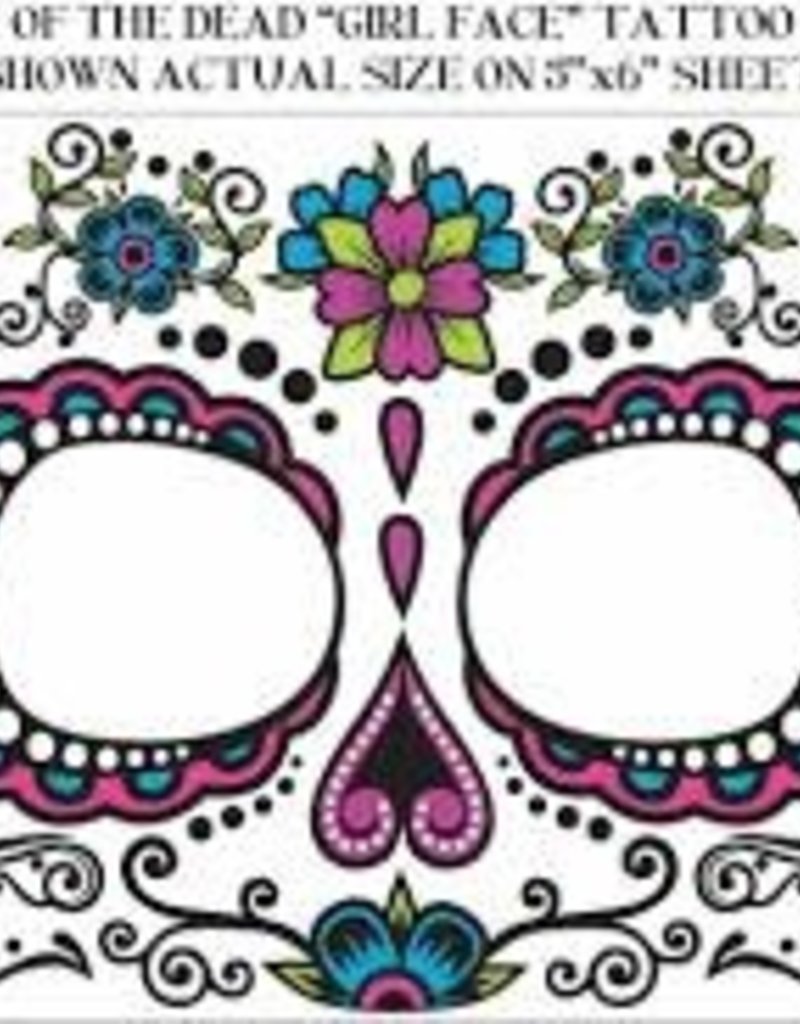 DAY OF DEAD TATTOO FACE-FEMALE