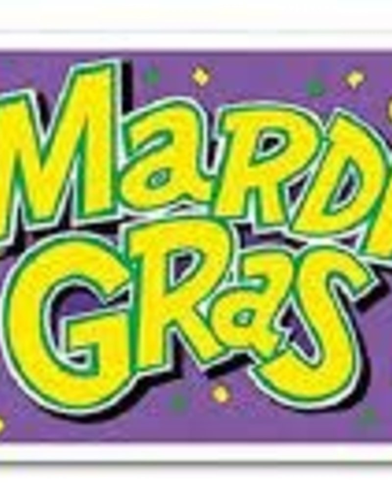 MARDI GRAS JUMBO SIGN BANNER