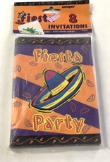 FIESTA PARTY INVITATIONS 8PK