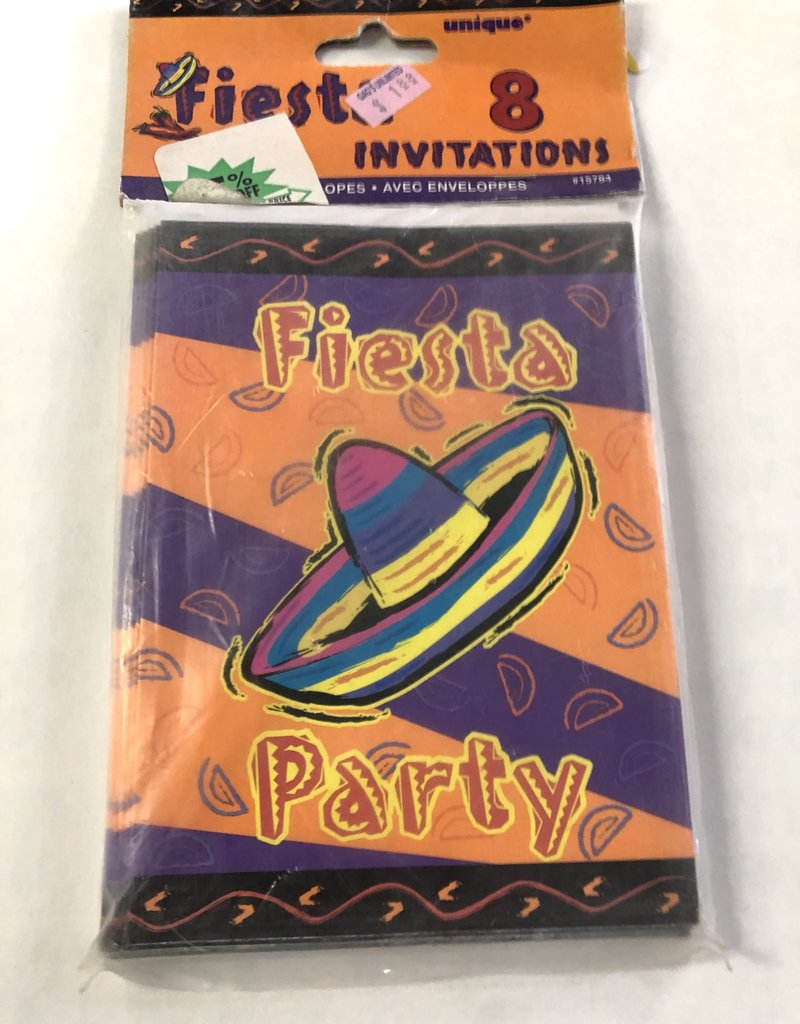 FIESTA PARTY INVITATIONS 8PK
