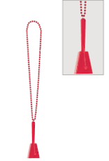 Red beads with clacker - Canada Day - knocker