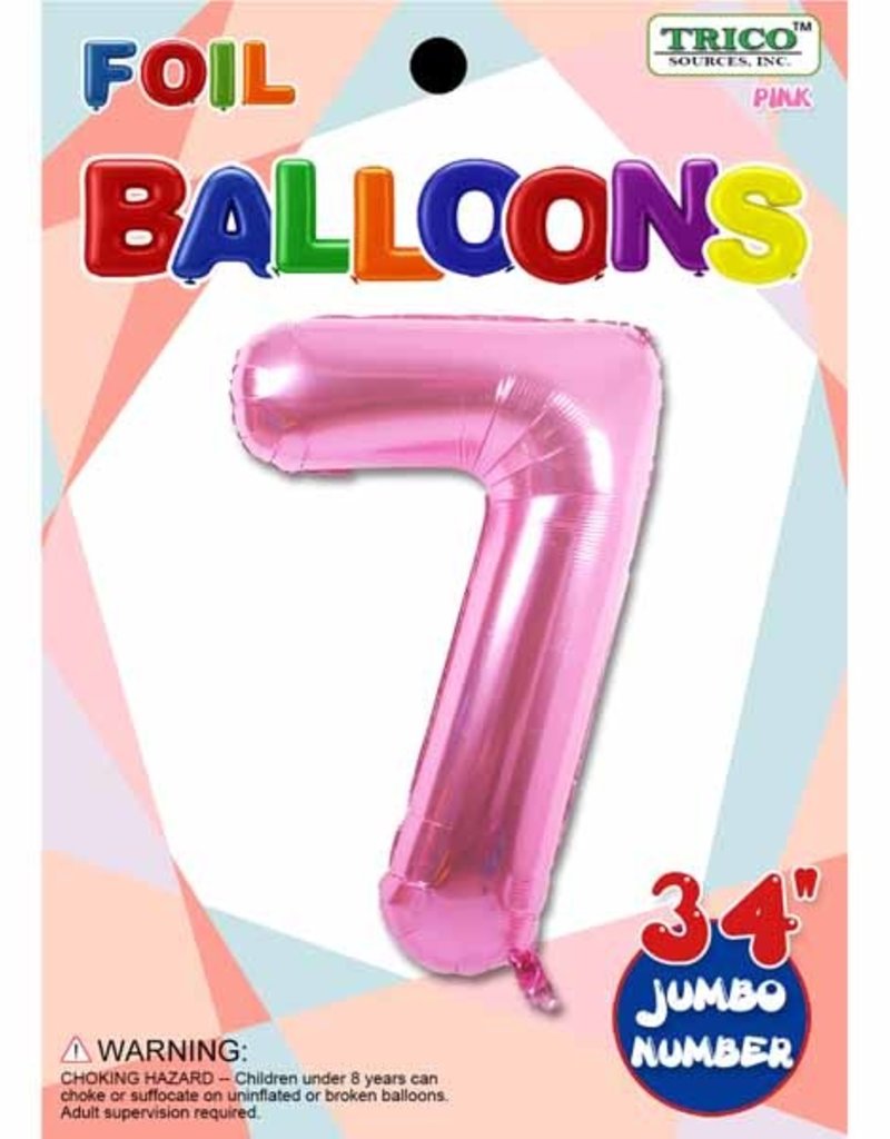 Qualatex Foil Jumbo Number 7 Helium Balloon