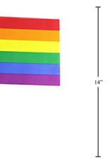 Celebrate Pride Rainbow 4pk 4"x5.5" Flags w/9.5" Poles