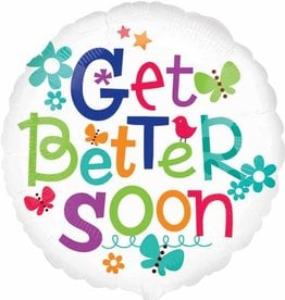 18" Get Better Soon - Flowers and Butterflies