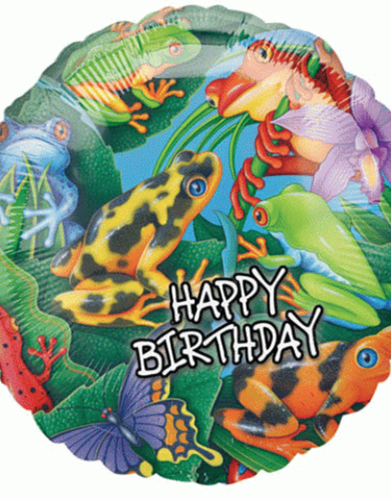 18” Happy Birthday Frogs (FLAT)