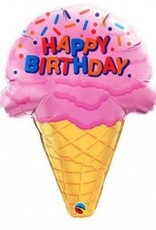 27" Happy Birthday Ice Cream Cone