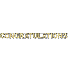 11' Congratulations Banner - Gold