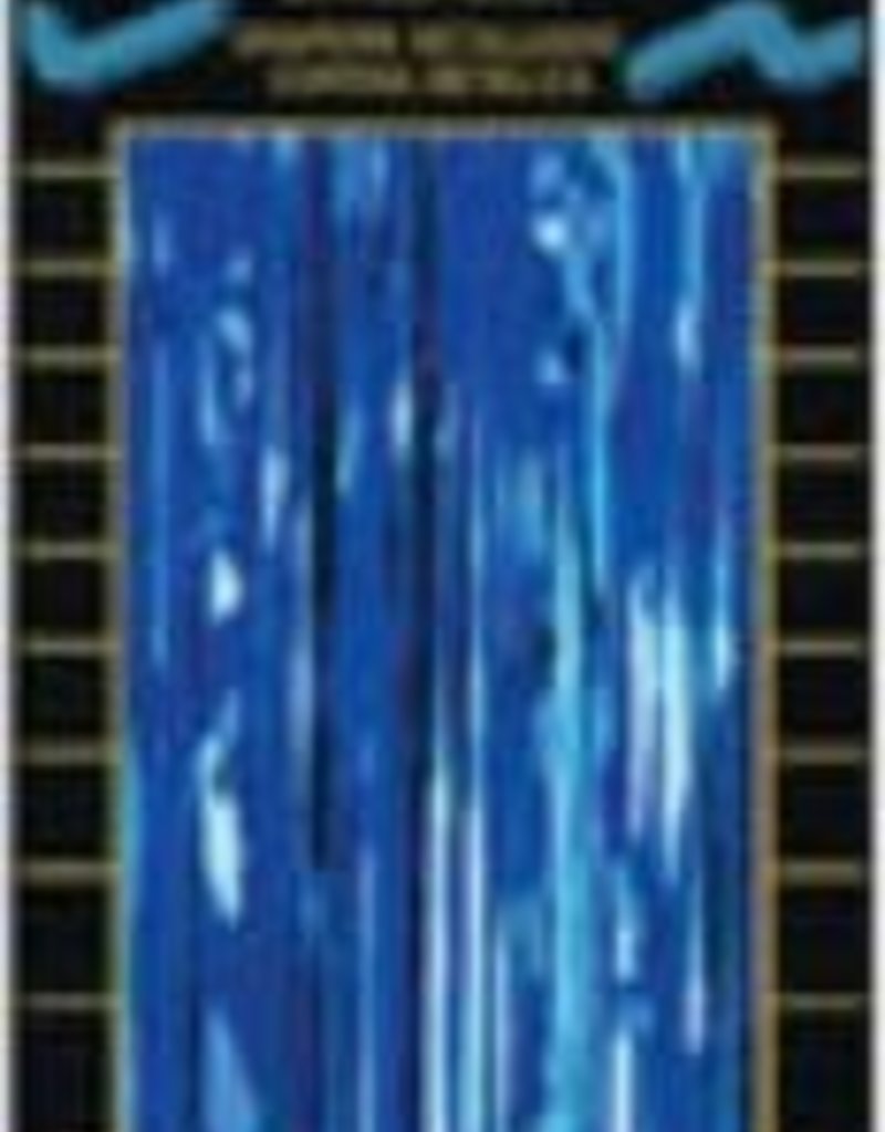 3'x8' Metallic Curtain - Blue