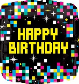 Qualatex 21" Happy Birthday Pixels