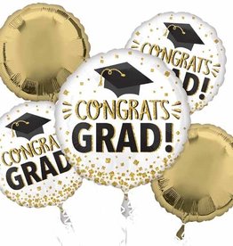 Congrats Grad! Gold Glitter Confetti Bouquet