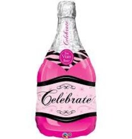 Qualatex 39" CELEBRATE PINK CHAMPANGE BOTTLE