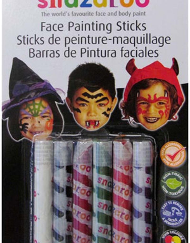 Snazaroo Face Painting Sticks 6/Set - Halloween