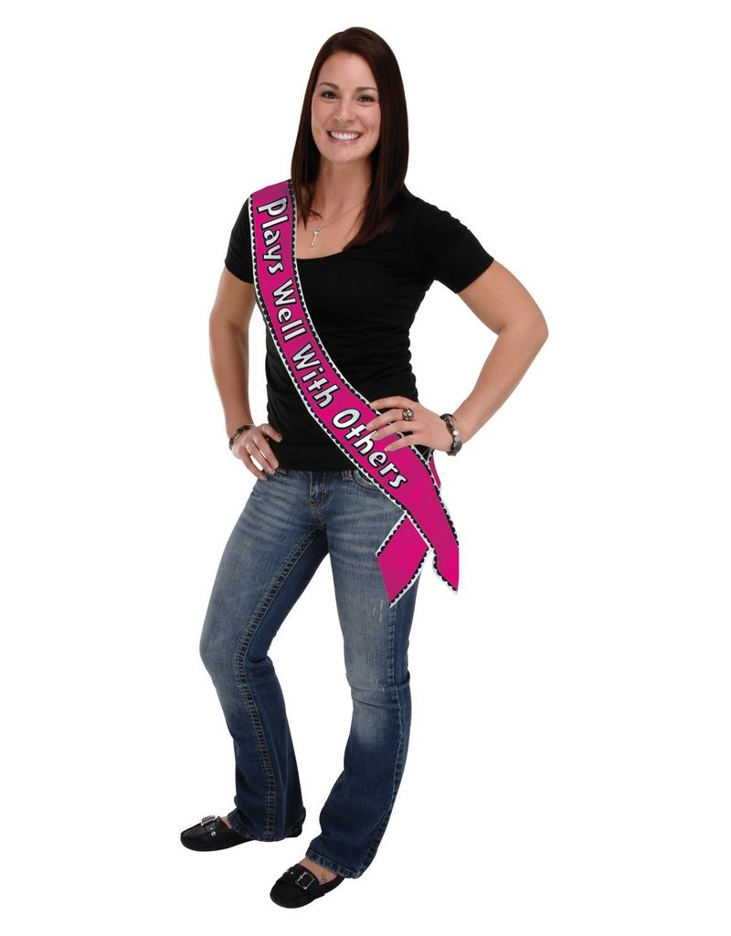 Plays Well With Others Pink Sash