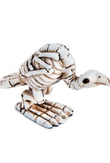 Miniature Halloween Buzzard Skeleton Figurine: White/Brown, 1 x 1.75 inches