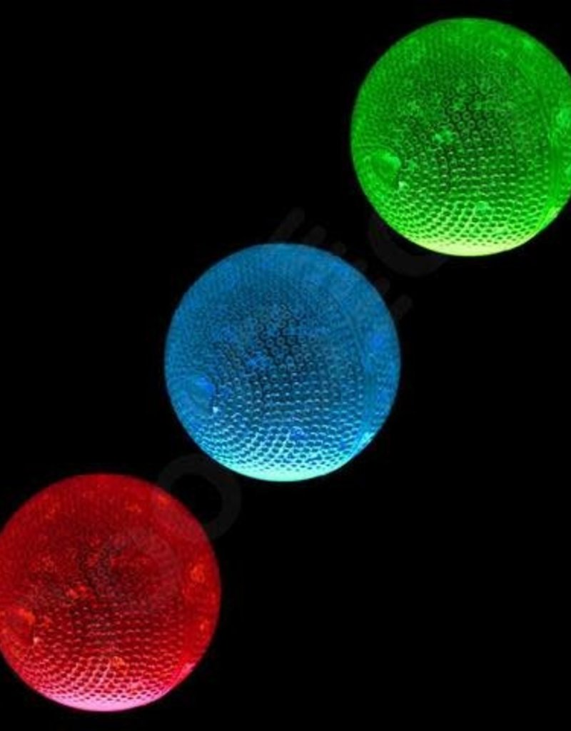 Neon Glo Glow & Bounce Ball 3 Asstd col,