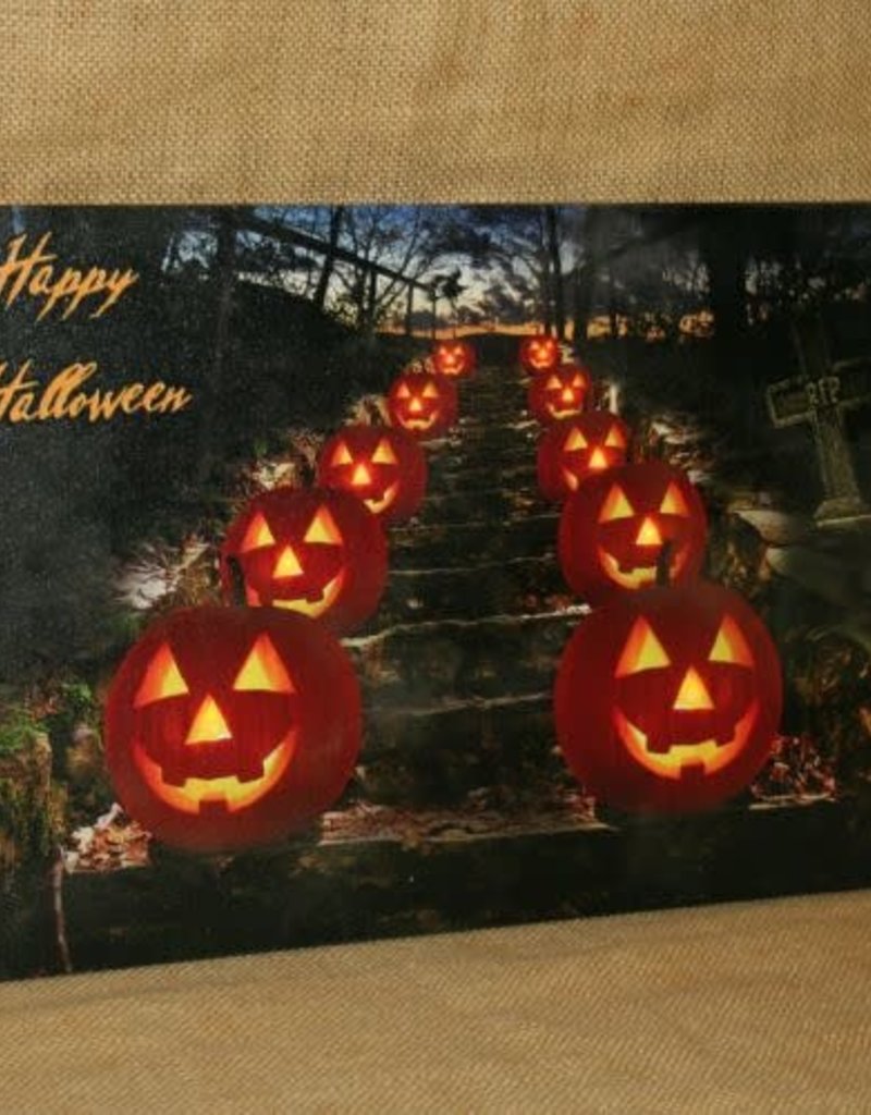 Jack-O-Lantern Halloween LED Canvas