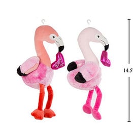 15.25" Plush Flamingo with Heart