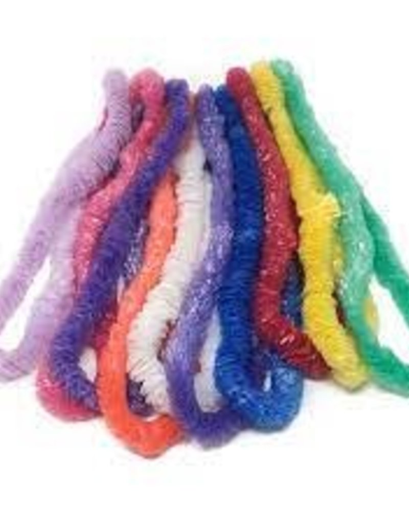 Fringe Plastic Boa - Purple 5 , Blue 7, Red 10