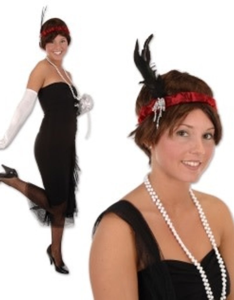 Flapper Headband - Red