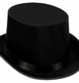 Satin Sleek Top Hat - Black