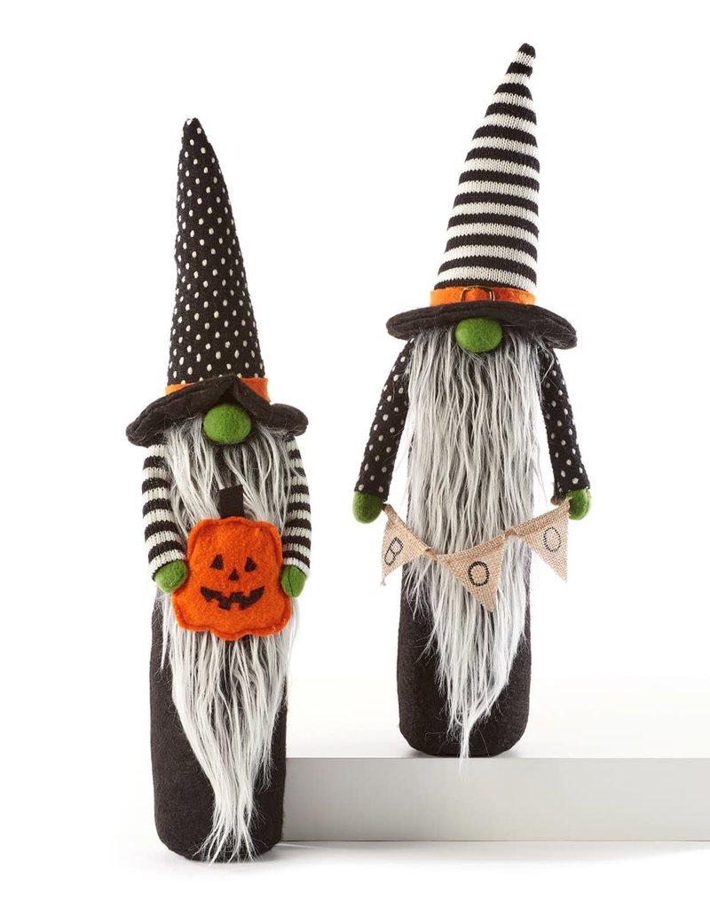 Standing Witch Gnome - White Dot Hat