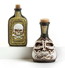 LED Bottle Decor - Skull and Cross Bones