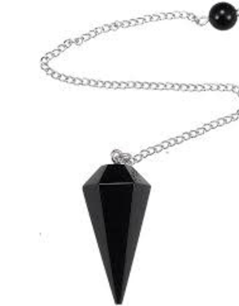 Black Agate Pendulum- Large