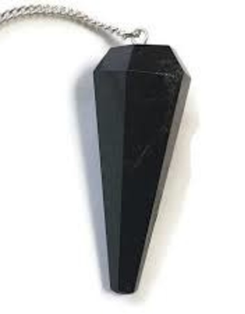 Black Tourmaline Pandulum- Large