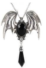 Vintage Goth Necklace - Bat Wings (BLK)