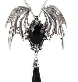 Vintage Goth Necklace - Bat Wings (BLK)