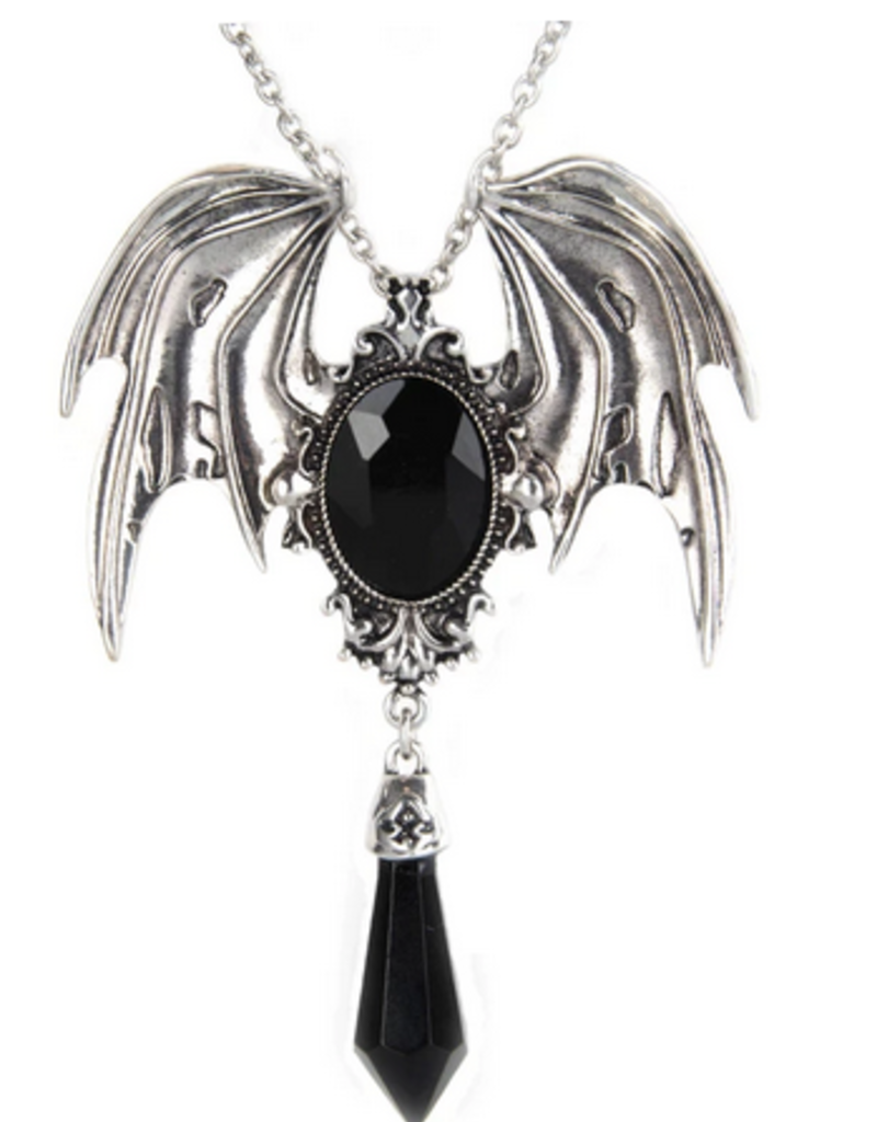 Vintage Goth Necklace - Bat Wings (BLK)