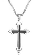 Fashion Stainless Steel Cross Pendant necklace