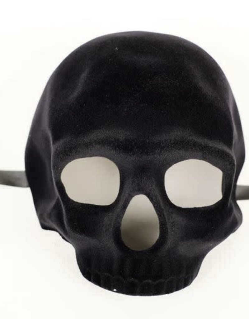 Masquerade Masks Design Skull Velvet Black