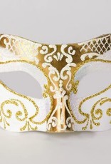 Masquerade Masks Design Masquerade Mask Settecento Brillante- Gold/White