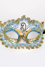 Masquerade Masks Design Eye Mask Giada- Sky Blue