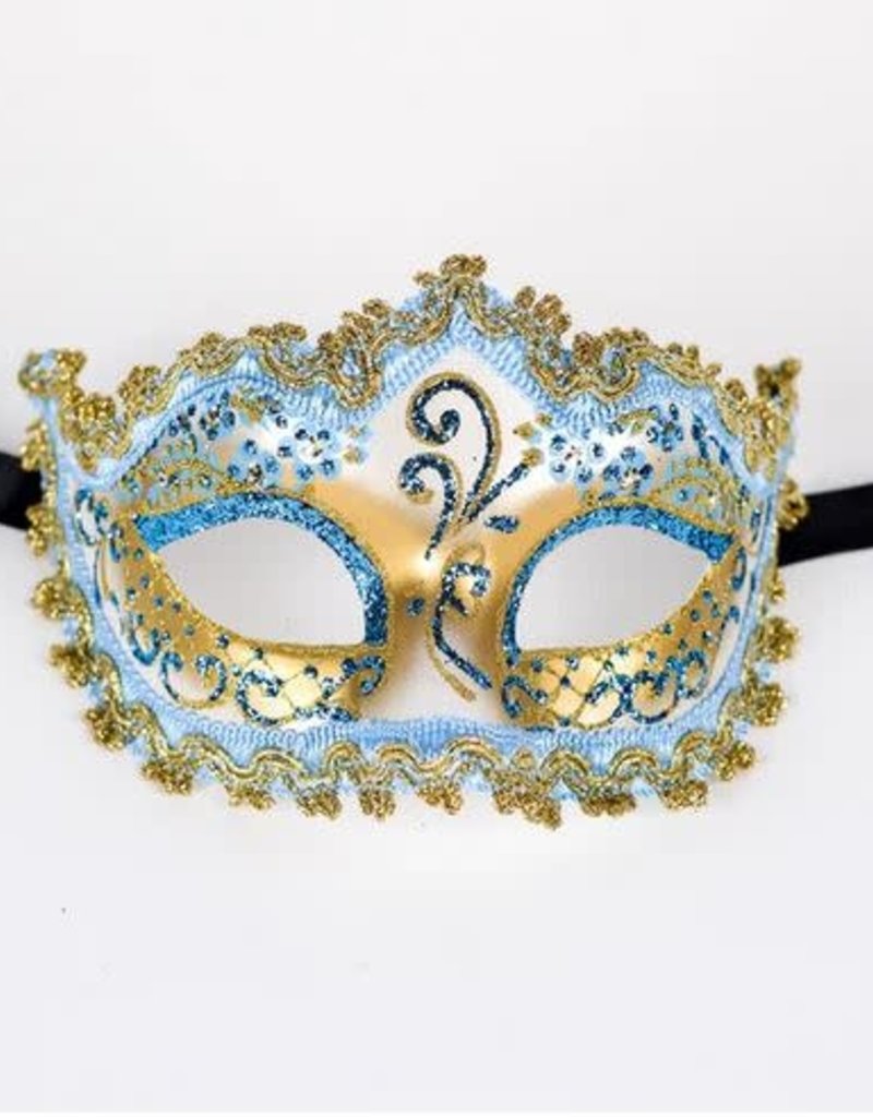 Masquerade Masks Design Eye Mask Giada- Sky Blue