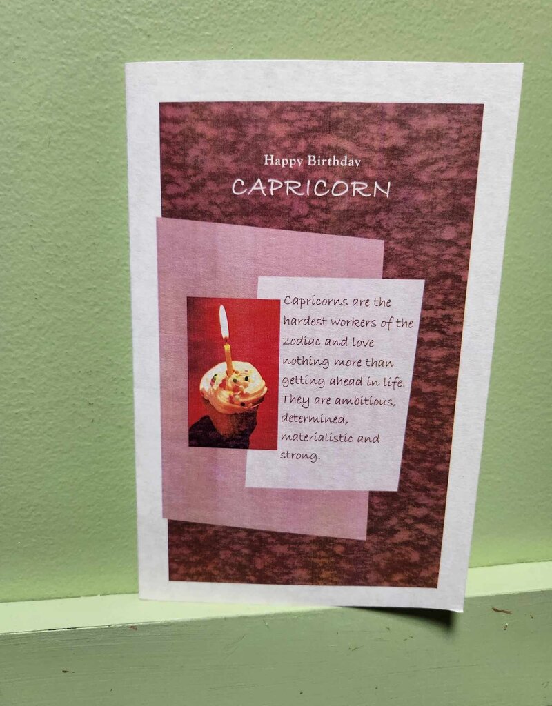 CAPRICORN BIRTHDAY CARD